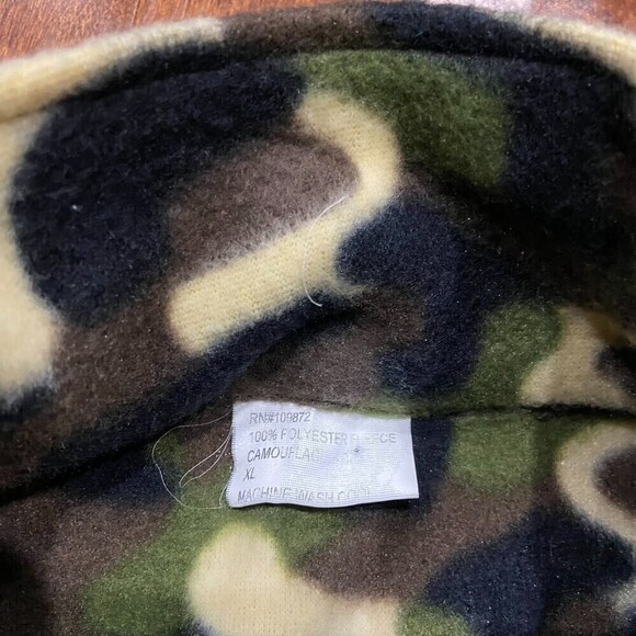 US Military Duck Camo Full Zip Combat Polyester Fleece Sweater Men's Size XL - Picture 5 of 7